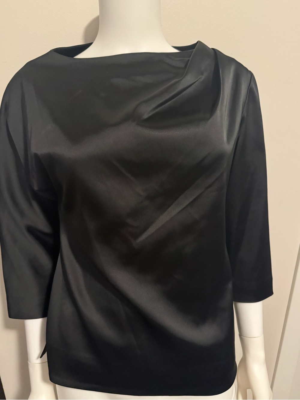 Anthropologie Black Satin Evening Top - NWT!